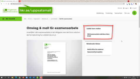 Thumbnail for Mall för examensarbete 