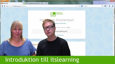 Thumbnail for Introduktion till itslearning för studenter på HKR