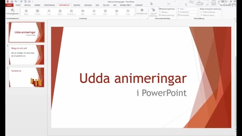 Thumbnail for Udda animeringar i PowerPoint