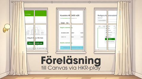 Thumbnail for Föreläsning till Canvas via HKR-play