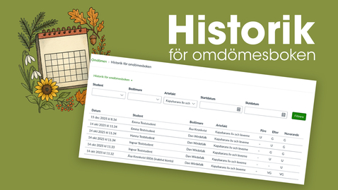 Thumbnail for Historik i omdömesöversikten