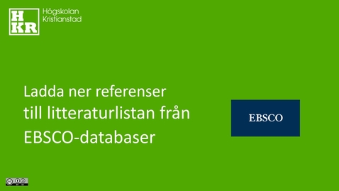 Thumbnail for Ladda ner referenser till litteraturlistan
