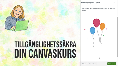 Thumbnail for Tillgänglighetssäkra din Canvaskurs