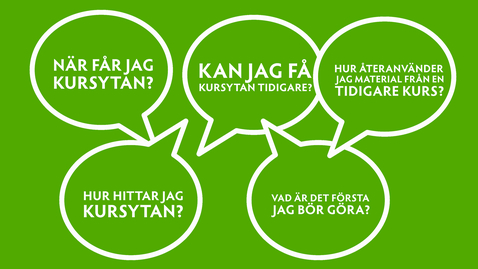 Thumbnail for Fem snabba svar till kursansvarig