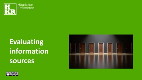 Thumbnail for 1 Evaluating information sources