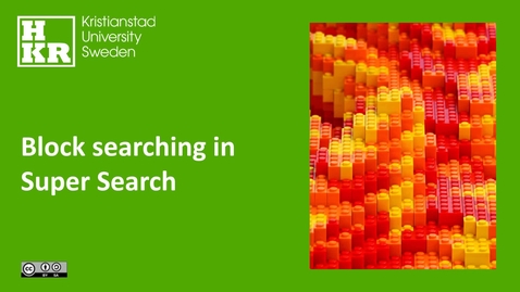 Thumbnail for Block searching in Super Search