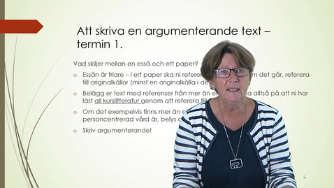 Thumbnail for Att skriva en argumenterande text - termin 1