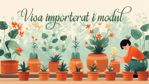 Thumbnail for Lägga till importerat material i modul