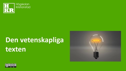 Thumbnail for Film 2 Den vetenskapliga texten