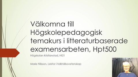 Thumbnail for Introduktion till Hpt500 Ht-21