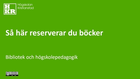 Thumbnail for Reservera böcker