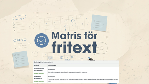 Thumbnail for Matriser i Canvas - Matris för fritextrespons