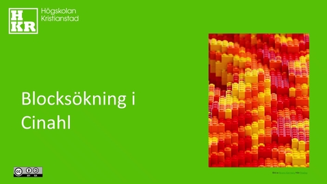 Thumbnail for Blocksökning i Cinahl