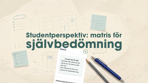 Thumbnail for Matris för självbedömning - studentens perspektiv