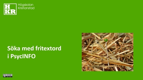 Thumbnail for Söka med fritextord i PsycINFO