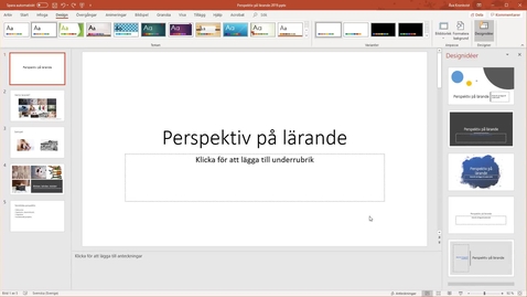 Thumbnail for PowerPoint 365 - designidéer och anteckningar