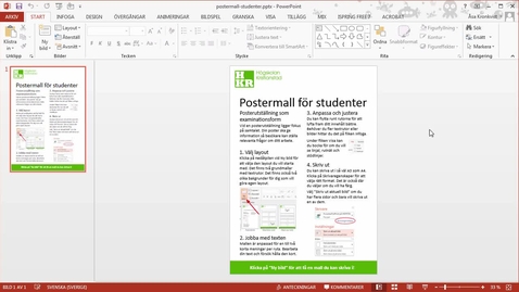 Thumbnail for Postermall för studenter på HKR