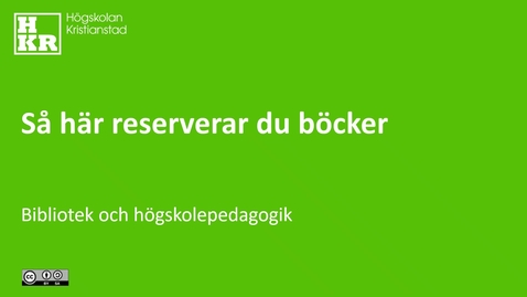 Thumbnail for Reservera böcker
