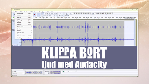 Thumbnail for Klippa bort ljud med Audacity