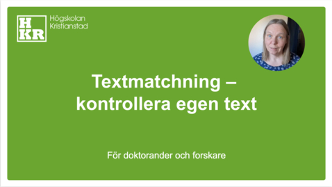 Thumbnail for Textmatchning - Kontrollera egen text