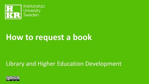 Thumbnail for How to request a book