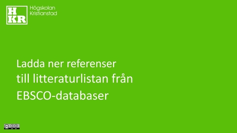 Thumbnail for Ladda ner referenser till litteraturlistan