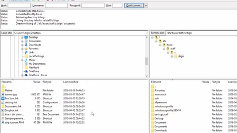 Thumbnail for koppla upp med sftp (filezilla)