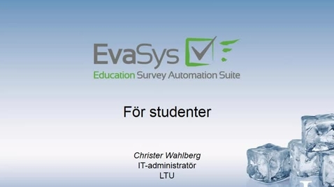 Thumbnail for Introduktion Evasys for studenter