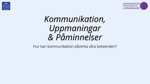 Thumbnail for F3.1 Kommunikation, uppmaning &amp; påminnelser