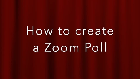 Thumbnail for How to create zoom polls