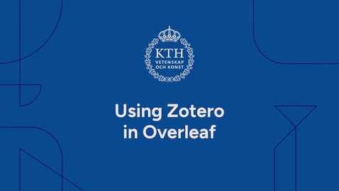 Thumbnail for Using Zotero in Overleaf