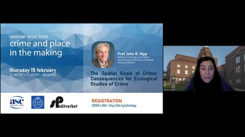 Thumbnail for Crime and Place in the making: Prof. John R. Hipp