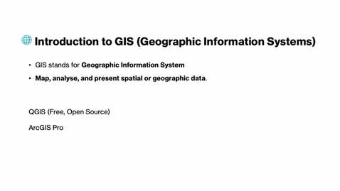 Thumbnail for 01-Introduction to GIS- Data types &amp; Swedish Data Sources