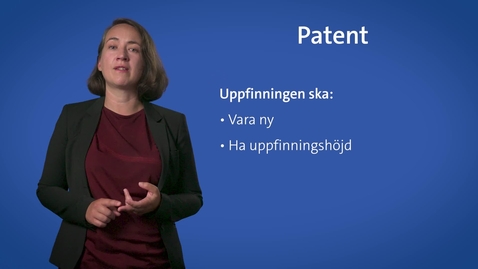Thumbnail for Introduktion till patent