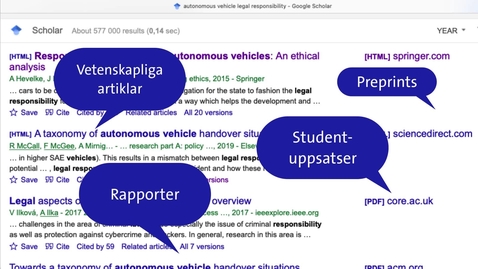 Thumbnail for Google scholar - en introduktion