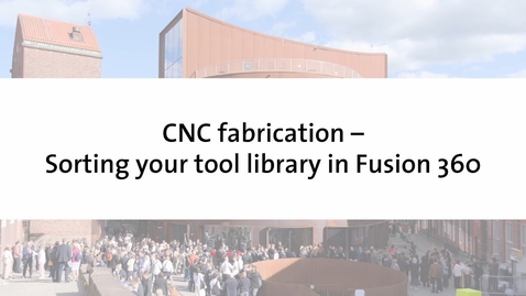 Thumbnail for Tutorial – How to sort your tool library by Product ID in Fusion 360