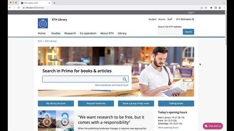 Thumbnail for Search in the Library tool Primo