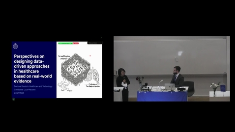 Thumbnail for Luca Marzano PhD Defense at CBH/KTH - 250127: &quot;Perspectives on designing data-driven approaches in healthcare based on real-world evidence&quot;