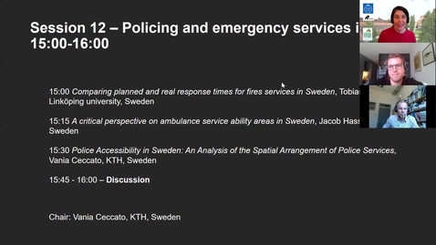Thumbnail for Session 12 - Policing and emergency services in Sweden