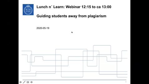 Thumbnail for Guiding students away from plagiarism (Lunch 'n’ Learn webinar: 2020-05-19)