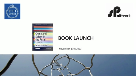 Thumbnail for Book launch event: “Crime and Safety in the Rural: Lessons from Research” 