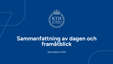Thumbnail for Sammanfattning av dagen Storträffen HT24