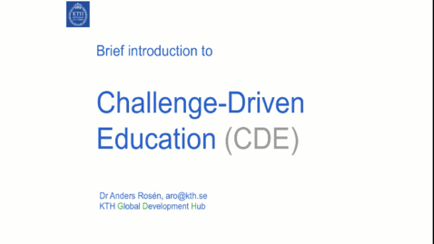Thumbnail for Introduction to Challenge Driven Education 2021