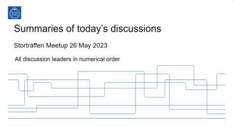 Thumbnail for Discussion leaders summarise the day