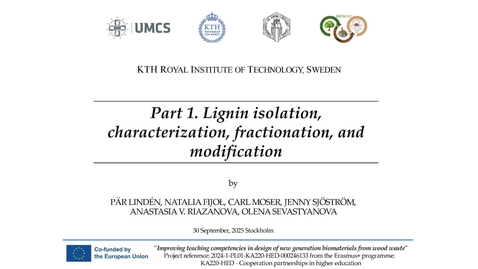 Thumbnail for Digital Lab on Lignin structure, isolation, characterisation and modification for uses in value-added materials