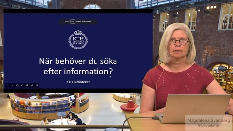 Thumbnail for När behöver du söka efter information?