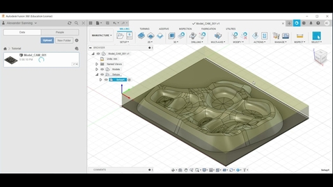 Thumbnail for Tutorial – Importing into Fusion 360 and setting up stock (From 3D model to CNC fabrication, part 4)