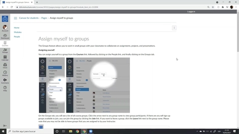 Thumbnail for Assign yourself to groups