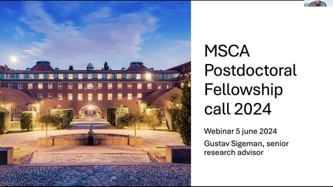 Thumbnail for KTH MSCA-PF for Sustainability Initiative event