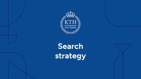 Thumbnail for Search strategy